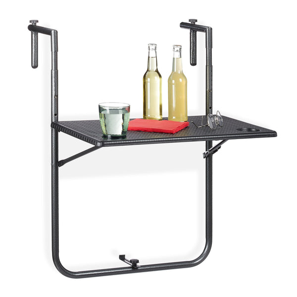 Balkontafel inklapbaar zwart