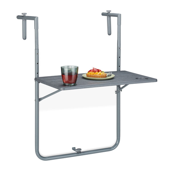 Grijze hangtafel balkon inklapbaar