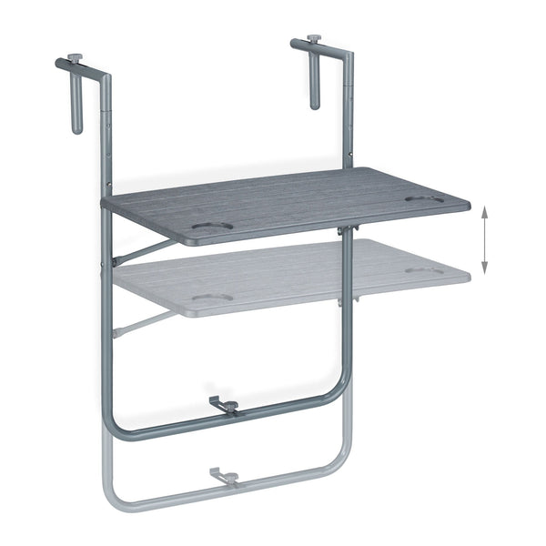 Grijze hangtafel balkon inklapbaar