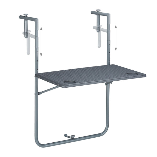 Grijze hangtafel balkon inklapbaar