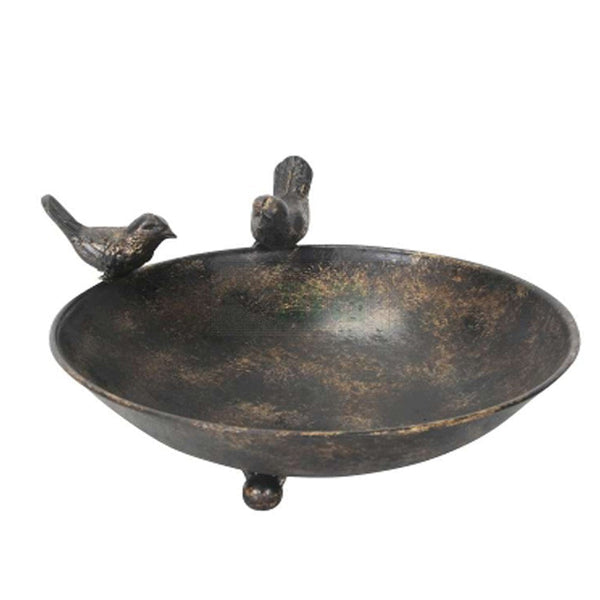 Vogelbad Vogels rond metaal