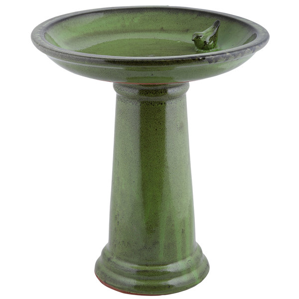 Vogelbad groen op voet