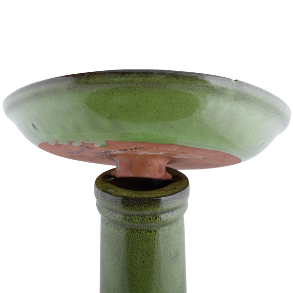 Vogelbad groen op voet