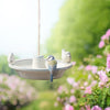 Rond keramiek hangend vogelbad