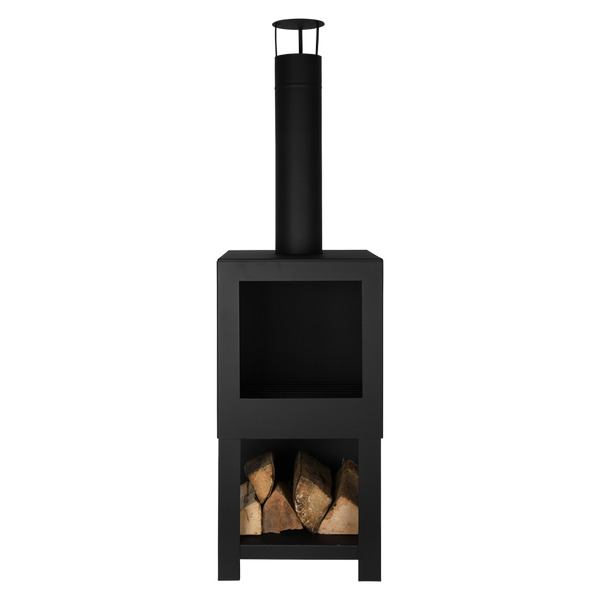 Terraskachel met houtopslag