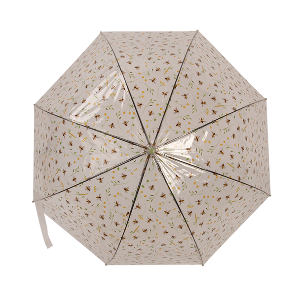 Transparante paraplu met bijenprint