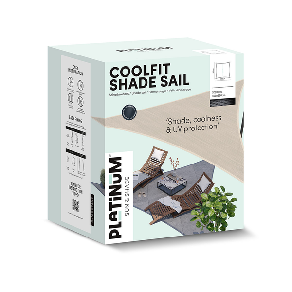 Shade sails Coolfit Vierkant Antraciet
