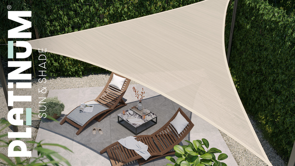 Shade sails Coolfit Driehoek 90° Ecru white