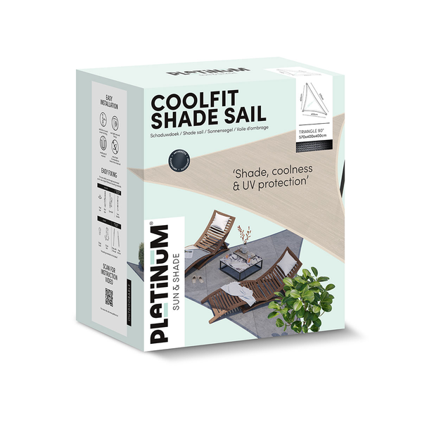 Shade sails Coolfit Driehoek 90° antraciet