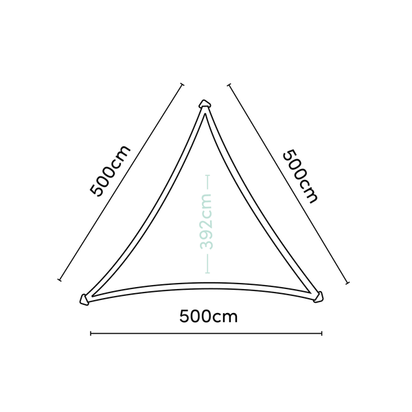 Shade sails Coolfit driehoek sand