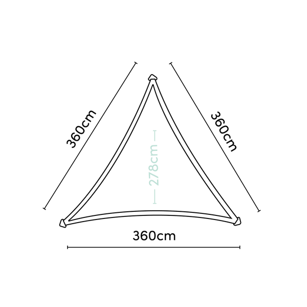 Shade sails Coolfit driehoek antraciet