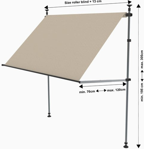 Balkon zonnezeil FLEXFRAME