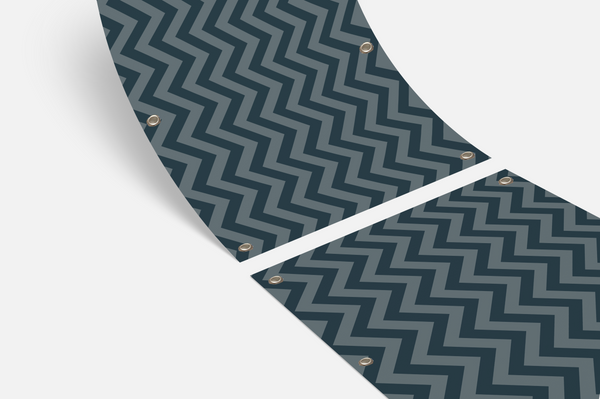 Balkondoek - chevron grijs/antraciet - dubbelzijdig