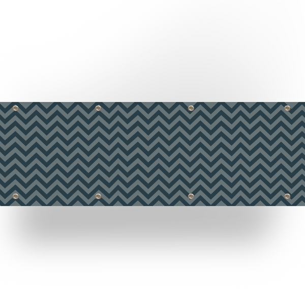 Balkondoek - chevron grijs/antraciet - dubbelzijdig