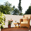 Balkondoek - chevron wit/beige - enkelzijdig