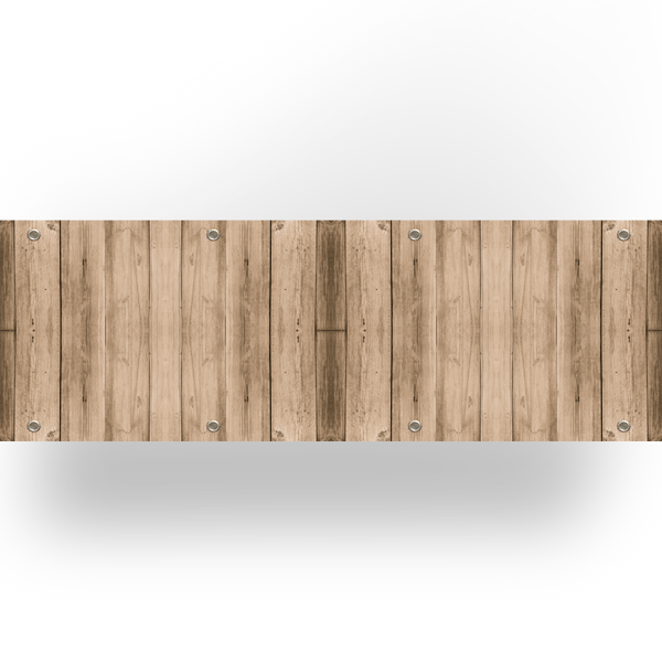 Balkondoek - Hout Amber print - dubbelzijdig