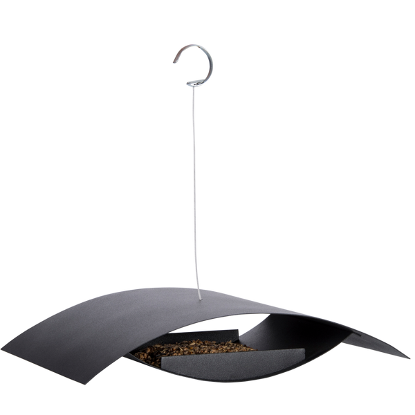 Voederhuis hangend zwart S