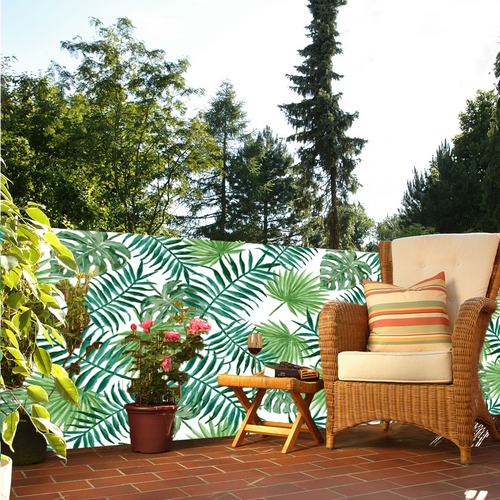 Balkondoek op maat met print – Tropisch blad