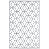 Balkontapijt grafisch beige/wit