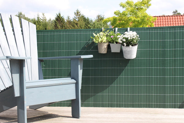 Balkonscherm kunststof groen 300x90cm