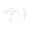 Parasol Lisboa 210x150 Taupe