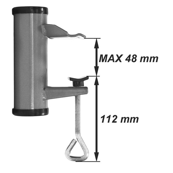 Parasolhouder wand type H wit diam. 2,5cm