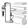 Parasolhouder wand type H wit diam. 2,5cm