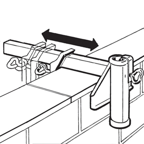 Parasolhouder wand type M aluminium diam. 4cm