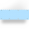 Balkondoek - chevron wit/lichtblauw - dubbelzijdig