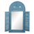 Spiegelkozijn Louvre luiken verouderd blauw